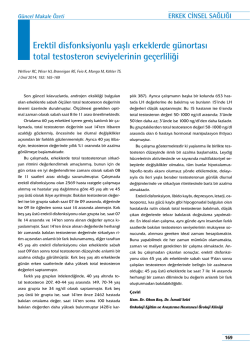 Erektil disfonksiyonlu yaşlı erkeklerde g&uuml;nortası total