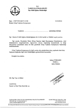 T.C. TARSUS KAYMAKAMLIĞI - tarsus il&ccedil;e mill&icirc; eğitim m&uuml;d&uuml;rl&uuml;ğ&uuml;