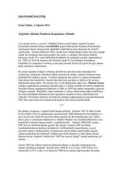 EKONOMİ POLİTİK Arjantin Akbaba Fonların