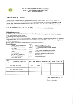 &Uuml;niversitemiz Taşınır Kayıt Kontrol Depomuzun ihtiyacı olan 10 adet