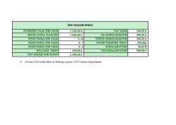 OTOMOBİL YILLIK İZİN YAZISI 1.500,00 ₺ TUV YAZISI 100,00