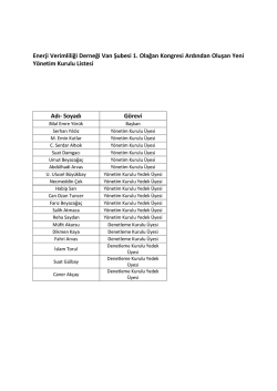 Enerji Verimliliği Derneği Van Şubesi 1. Olağan Kongresi Ardından