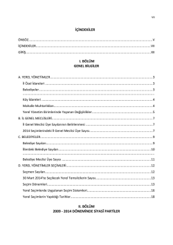 2014 Yerel Y&ouml;netimler Se&ccedil;imleri