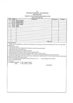 T.c. s&Uuml;LEYMAN DEMİREL &Uuml;NİVERSİTESİ REKT&Ouml;RL&Uuml;Ğ&Uuml; İDARİ vE