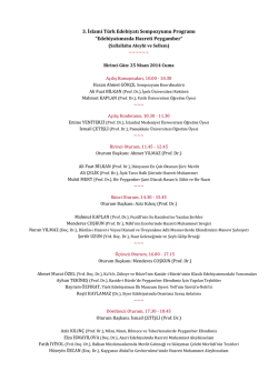 3. İslami T&uuml;rk Edebiyatı Sempozyumu Programı &ldquo;Edebiyatımızda