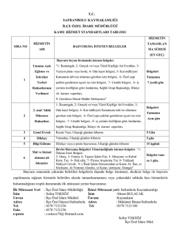il&ccedil;e &ouml;zel idare m&uuml;d&uuml;rl&uuml;ğ&uuml; - Safranbolu Kaymakamlığı
