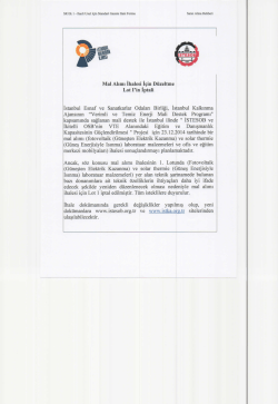EVK-12 Zeyilname - İstanbul Kalkınma Ajansı