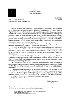 H&uuml;kumet Konağı Elektrik Tesisatı.