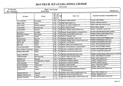 2014 Yılı &Ouml;ğretmenlerin İl İ&ccedil;i İsteğe Bağlı Yer Değiştirme Sonu&ccedil;ları
