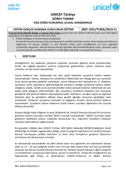 ToR Eğitim Gen&ccedil;lik Danışma Kurulu Eğitimi