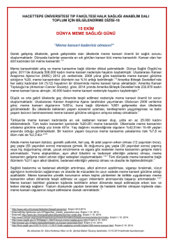 15 EKİM D&Uuml;NYA MEME SAĞLIĞI G&Uuml;N&Uuml;