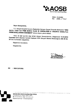 6552 sayılı yasa ile prim borcu olan iş verenlerin e