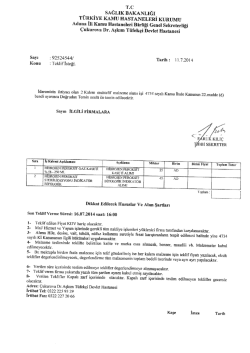 sAĞLIK BAKANLIĞi T&Uuml;RKİYE KAMU HASTANELERİ KURUMU