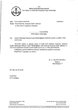 Trafik - B&uuml;nyan İl&ccedil;e Milli Eğitim M&uuml;d&uuml;rl&uuml;ğ&uuml;