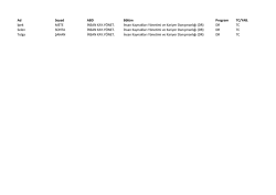 Ad Soyad ABD B&ouml;l&uuml;m Program TC/YAB. İpek METE İNSAN KAY