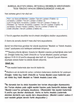 MAREŞAL MUSTAFA KEMAL ORTAOKULU REHBERLİK