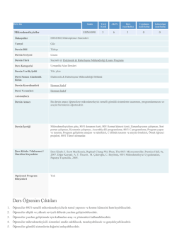 Ders Programı