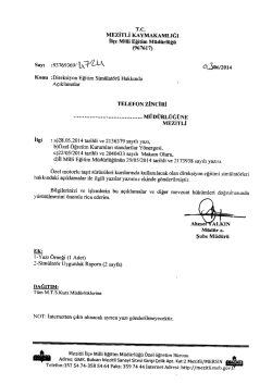 İl&ccedil;e Milli Eğitim M&uuml;d&uuml;rl&uuml;ğ&uuml; Yazısı - mersin