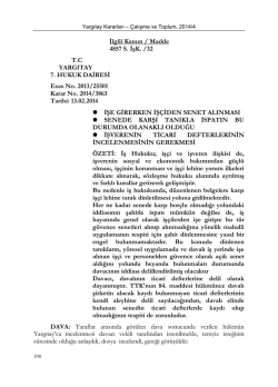 İlgili Kanun/md: - &Ccedil;alışma ve Toplum