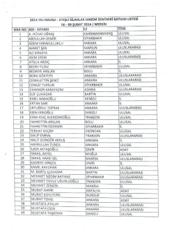 ateşli silahlar hakem semineri katılım listesi