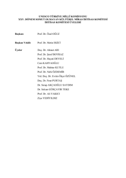 unesco t&uuml;rkiye mill&icirc; komisyonu xxv. d&ouml;nem somut olmayan k&uuml;lt&uuml;rel