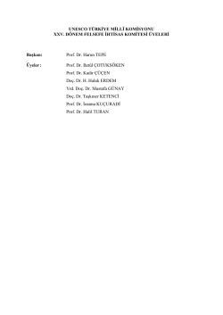 UNESCO T&Uuml;RKİYE MİLL&Icirc; KOMİSYONU XXV. D&Ouml;NEM FELSEFE