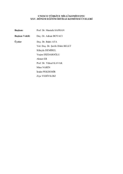 UNESCO T&Uuml;RKİYE MİLL&Icirc; KOMİSYONU XXV. D&Ouml;NEM EĞİTİM