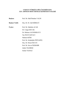 UNESCO T&Uuml;RKİYE MİLL&Icirc; KOMİSYONU XXV. D&Ouml;NEM MOST