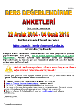 Değerlendirme Anketleri