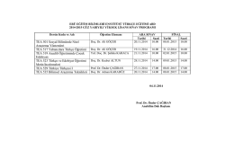 TEA 501 Sosyal Bilimlerde Nitel Araştırma Yöntemleri TEA 517