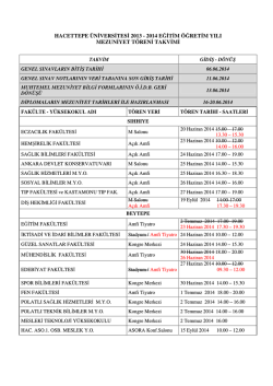 2014 eğitim &ouml;ğretim yılı mezuniyet t&ouml;reni takvimi