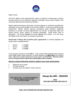 3. 4. ve 5. Sınıflar için