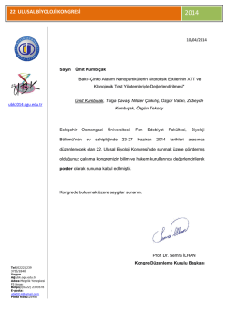 22. ULUSAL BİYOLOJİ KONGRESİ
