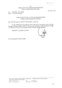 S&uuml;resi Ge&ccedil;tikten Sonra Gelen Cevap