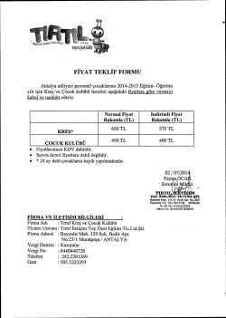 Fiyat Teklifi - Antalya Adliyesi