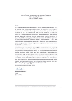 31.12.2013 Akt&uuml;erya Rapor