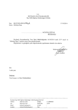 Sayı : 86555309.498.0 2 /5 2 g i2 . 17/10/2014 Konu