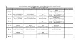 dersler - Ziraat ve Doğa Bilimleri Fak&uuml;ltesi