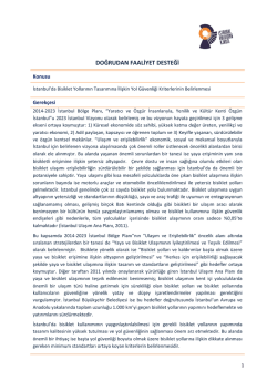 DOĞRUDAN FAALİYET DESTEĞİ