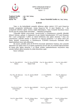Karar 488 - Tıpta Uzmanlık Kurulu