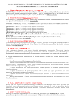 Katkı Payı / &Ouml;ğrenim &Uuml;creti &Ouml;deme Esasları