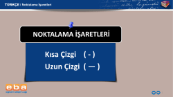 TÜRKÇE / Noktalama İşaretleri