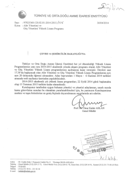 TÜRKIYE vE oRTA DoĞu AıvııvıE iDAREsi ENSTİTÜSÜ