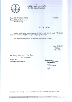 &icirc; sALİHLİ KAYMAKAMLIĞI İl&ccedil;e Miııi Eğitim M&uuml;d&uuml;rl&uuml;ğ&uuml; Sayı