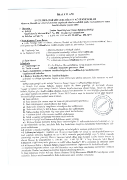 İhale ilanı i&ccedil;in tıklayınız