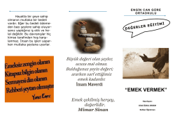 Emek Vermek Değeri