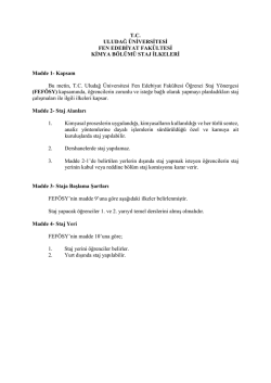 T.C. ULUDAĞ &Uuml;NİVERSİTESİ FEN EDEBİYAT FAK&Uuml;LTESİ KİMYA