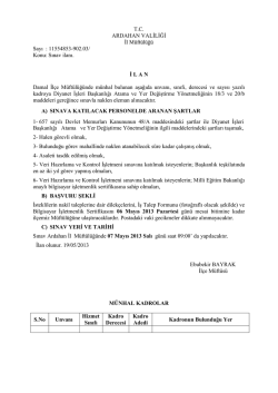 Damal M&uuml;nhal - TC ARDAHAN İL M&Uuml;FT&Uuml;L&Uuml;Ğ&Uuml;