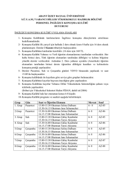 abant izzet baysal &uuml;niversitesi s.&uuml;.yam / yabancı diller y&uuml;ksekokulu