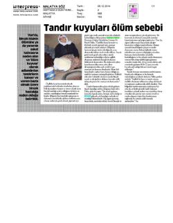 MALATYA S&Ouml;Z - Lokman Hekim Hastanesi